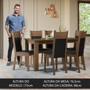 Ver imagem 4 de Conjunto Sala de Jantar Mesa Tampo de Vidro 6 Cadeiras Rustic/preto Zoe Madesa
