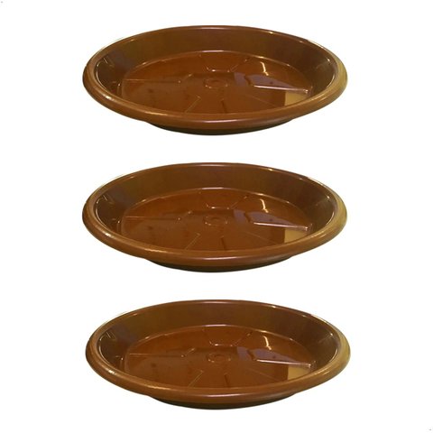 Kit 3 Pratos para Vaso Redondo Suporte para Planta 27x3,5cm