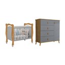 Ver imagem 3 de Conjunto Cômoda Jujuba e Berço Mini Cama Alvin MDF Nature Cinza Infantil Completo Moderno Quarto