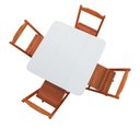 Ver mais imagens de Conjunto Prático Mesa e 4 Cadeiras Dobrável Mel Tampo Branco, Lindo, Bar, Lozinha, Lazer, Etc.
