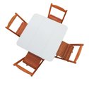 Ver mais imagens de Conjunto Prático Mesa e 4 Cadeiras Dobrável Mel Tampo Branco, Lindo, Bar, Lozinha, Lazer, Etc.