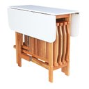 Ver imagem 2 de Conjunto Prático Mesa e 4 Cadeiras Dobrável Mel Tampo Branco, Lindo, Bar, Lozinha, Lazer, Etc.