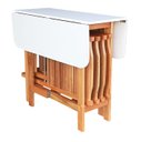 Ver imagem 2 de Conjunto Prático Mesa e 4 Cadeiras Dobrável Mel Tampo Branco, Lindo, Bar, Lozinha, Lazer, Etc.