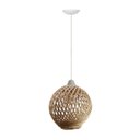 Ver imagem 1 de Luminária Pendente Midoly Esférica em Sisal Natural Palha:branco