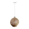 Luminária Pendente Midoly Esférica em Sisal Natural Palha:branco - 1