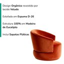 Ver imagem 5 de Poltrona Decorativa Organica Base Fixa Veludo Terracota Mpassos
