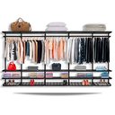 Ver imagem 1 de Guarda Roupa Closet Aramado sem Portas CLR285 - 4,00m - Preto