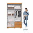 Ver imagem 5 de Conjunto Quarto de Solteiro Roupeiro Flórida + Cômoda Monique 100% MDF Yescasa
