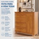Ver imagem 7 de Conjunto Quarto de Solteiro Roupeiro Flórida + Cômoda Monique 100% MDF Yescasa