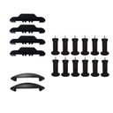 Ver imagem 1 de Kit Completo P/ Cama Box Baú, 12 Pés Varian 13 Cm + 4 Cantoneiras + 2 Puxadores