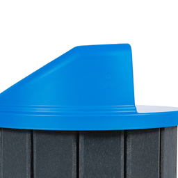 Lixeira Madeira Plástica 75 Litros - 50 Cm:cinza/azul - 4