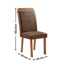 Ver imagem 2 de Mesa de Jantar Olimpia 90cm Tampo MDF Laminado Canto Copo com 4 Cadeiras Aline