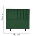 Ver imagem 2 de Cabeceira Estofada Kiara 90cm Solteiro Box Quarto Suede Verde - Ahazzo Móveis