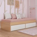 Ver imagem 2 de Cama Infantil com Duas Gavetas Branca Linha Play Quater