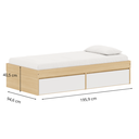 Ver imagem 4 de Cama Infantil com Duas Gavetas Branca Linha Play Quater