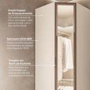 Ver imagem 6 de Guarda Roupa Planejado 100% MDF de Canto Oblíquo Reflecta Orion CabeCasa MadeiraOriginals Bege