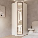 Ver imagem 1 de Guarda Roupa Planejado 100% MDF de Canto Oblíquo Reflecta Orion CabeCasa MadeiraOriginals Bege