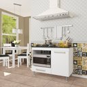 Ver imagem 2 de Balcão para Cooktop 4 e 5 Bocas Nicho para Forno 105cm Gaveta Armário Cozinha