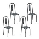 Ver imagem 1 de Cadeiras para Sala de Jantar 4 Unidades Lívia Prata/Preto Floral/Mart