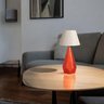 Abajur para Decoração de Sala Laranja Gauss Amsterdã com Cúpula de Tecido - 5