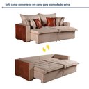 Ver imagem 3 de Sofa Cama Retratil Verona 280cm Kc Rei de Casa Linho Bege/Marrom
