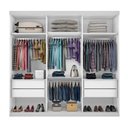 Ver mais imagens de Guarda Roupa Casal 3 Portas 4 Gavetas de Correr Itália -Mt- Rei de Casa Branco