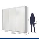 Ver imagem 2 de Guarda Roupa Casal 3 Portas 4 Gavetas de Correr Itália -Mt- Rei de Casa Branco