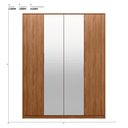Ver imagem 2 de Guarda Roupa Casal 4 Portas com Espelho e 3 Gavetas Grécia Nogueira Touch