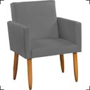 Ver imagem 3 de Kit Namoradeira Decorativa Para Sala Nina + 4 Poltronas Para Recepção Manicure Suede