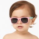 Ver imagem 2 de Óculos de Sol Bebê Buba Criança Flexível Uva Uvb 100% Proteção Rosa e Verde Lenço Microfibra