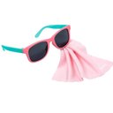 Ver imagem 4 de Óculos de Sol Bebê Buba Criança Flexível Uva Uvb 100% Proteção Rosa e Verde Lenço Microfibra