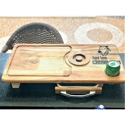 Tabua De Carne Com Porta Lata Inteligente Aqui Tem Churrasco - 4 Tabua De Carne Com Porta Lata Inteligente Aqui Tem Churrasco - 4