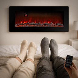 Lareira Elétrica de Parede e Bancada com Controle 1500w 220v - 3