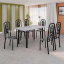 Ver imagem 1 de Conjunto Sala de Jantar com 6 Cadeiras Lara Preto