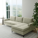 Ver imagem 2 de Sofá 3 Lugares Living Fixo Viena 2,40m em Linho:off White Pérola