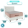 Kit Cama Box + Cabeceira + Colchão Queen Molas Ensacadas - Airtech - Ortobom - 3