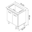 Ver imagem 3 de Balcão Armário de Cozinha para Fogão Cooktop 5 Bocas Fran Mobília Decor Savana Off White