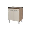 Ver imagem 5 de Balcão Armário de Cozinha para Fogão Cooktop 5 Bocas Fran Mobília Decor Savana Off White