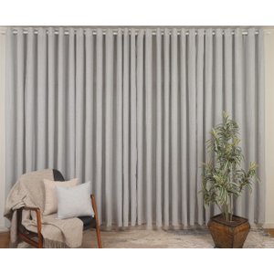 Cortina de Varao Genova 4,00 X 2,50 para Quarto ou Sala Bene Tu:CINZA