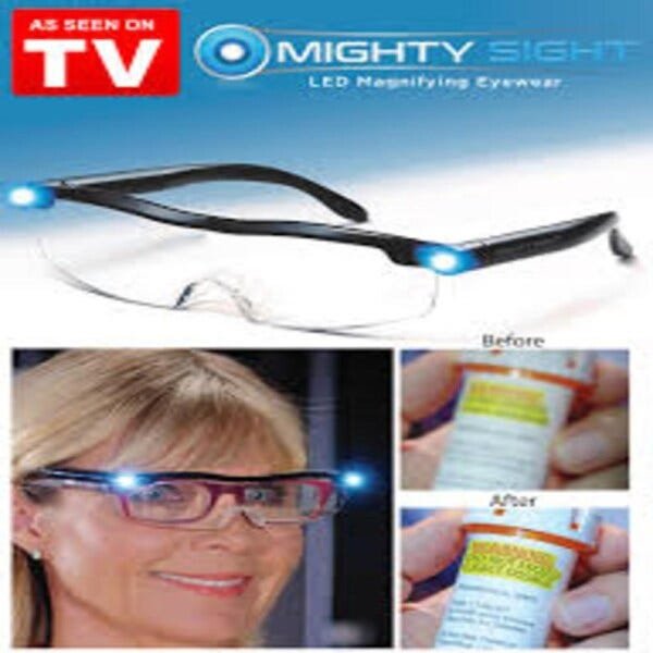 Oculos lupa visao noturna led aumento para leitura conserto pequenas pecas maos livre recarregavel - 2