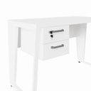 Ver imagem 4 de Mesa Escrivaninha Industrial 120cm Tampo 30mm com 2 Gavetas Pés em Metal F5 Office Cor:Branco