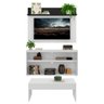 Rack com Painel e Suporte TV 55 Polegadas com Mesa de Centro Atualle Plus - Branco/Preto - 5