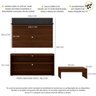 Rack com Painel e Suporte TV 55 Polegadas com Mesa de Centro Atualle Plus - Madeirado/Preto - 3