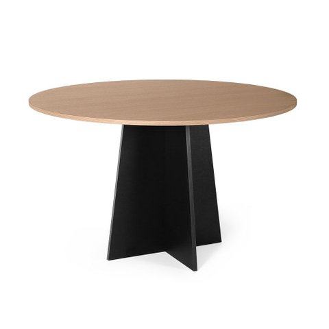 Mesa de Jantar Redonda 90cm 4 Lugares Isabela MDF Jade e Preto - Straub Web