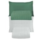Ver imagem 1 de Combo 2 Kit Cobre Leito Colcha Monaco Solteiro Dupla Face Verde Branco 100% Poliéster
