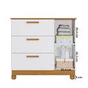 Ver imagem 3 de Cômoda Quarto Infantil Jujuba com 1 Porta e 3 Gavetas