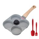 Ver imagem 1 de Frigideira de Ovo Antiaderente 4-cup com Tampa Flip Conjunto de Tampa Cinza W
