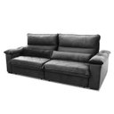 Ver imagem 4 de Sofá Retrátil/Reclinável Grécia 2,50m Suede Velut Cinza c/ Molas no Assento - King House