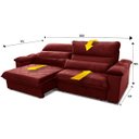 Ver imagem 3 de Sofá Retrátil/Reclinável Grécia 2,70m Suede Velut Vermelho c/ Molas no Assento - King House