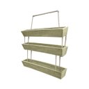 Ver imagem 2 de Kit 3 Vaso Jardim Vertical Horta Floreira 100cm Polietileno BGPLASTICOS V22100JV BEGE CASTANHA 012
